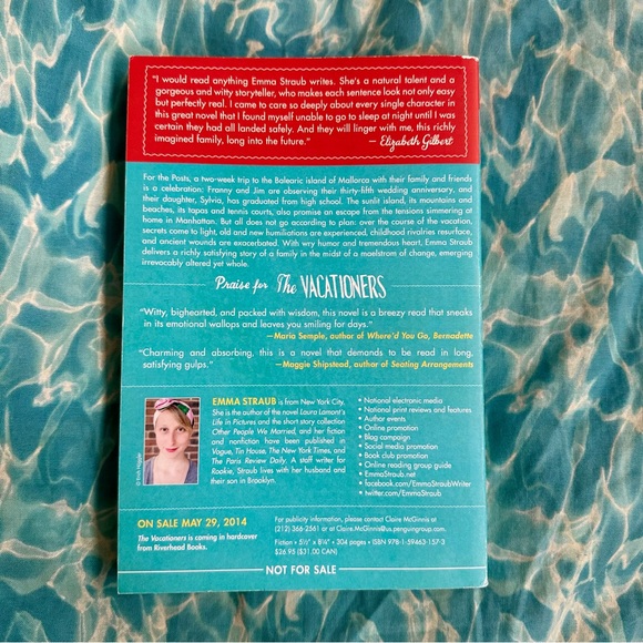 The Vacationers : A Novel by Emma Straub Paperback ARC - Picture 2 of 3